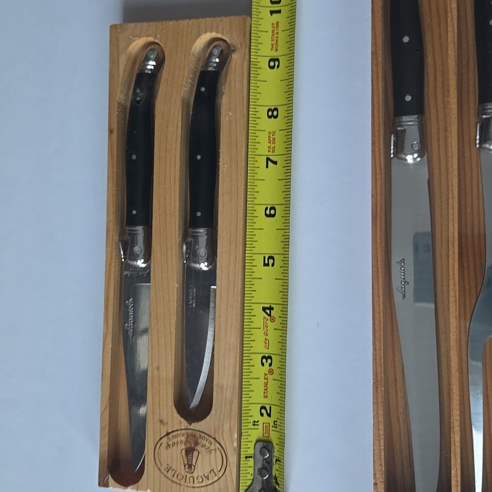 Laguiole Carving and Paring Knife Sets Black Handle Stainless by Jean Dubost - Picture 8 of 12